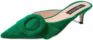 2 Inches Kitten Heel Mules Slippers for Women