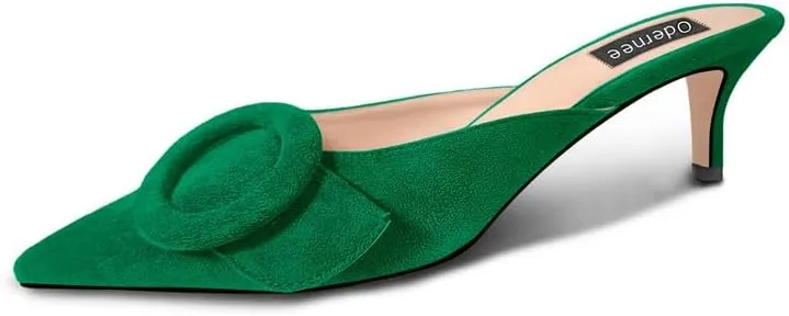 2 Inches Kitten Heel Mules Slippers for Women