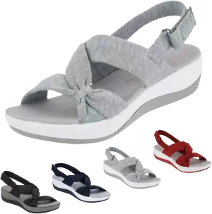 2024 New Women's Comfortable Orthopedic Arch Support Shoes Summer Casual Orthotic Low Platform Wedges Sandals with Back Strap Cute Dress Walking Sandals