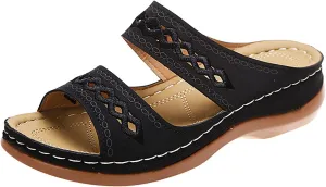 2025 Womens Sandals For Summer And Spring Comfortable Trendy Wedge Platform Arch Support Wide Width Flip Flops