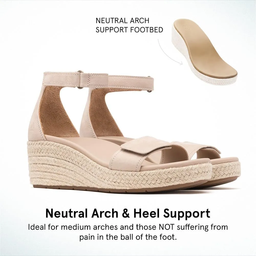 ABEO Riviera Ankle Sandals For Women | Arch Support Sandals Women's | Wedge Sandals For Women | Built-In Orthotic Insole