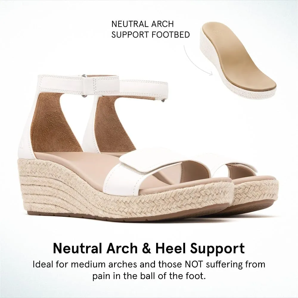 ABEO Riviera Ankle Sandals For Women | Arch Support Sandals Women's | Wedge Sandals For Women | Built-In Orthotic Insole