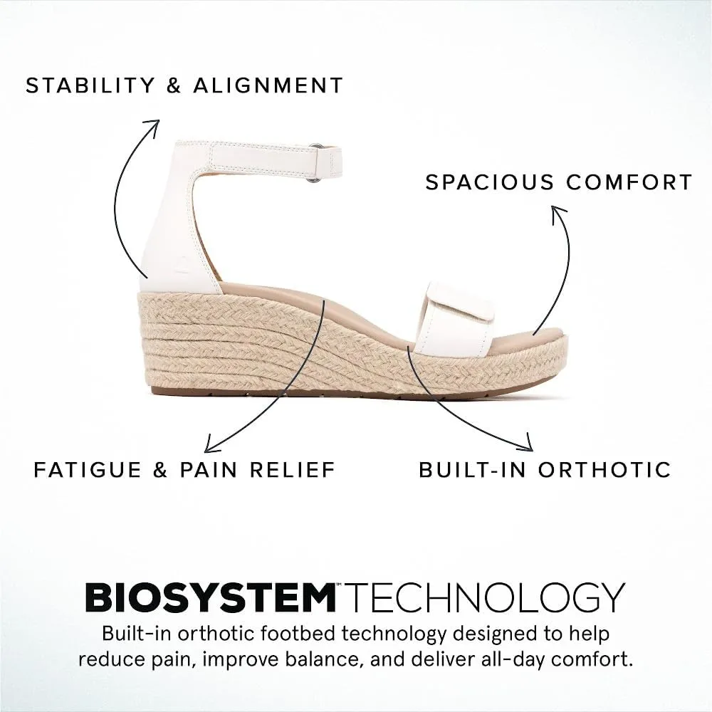 ABEO Riviera Ankle Sandals For Women | Arch Support Sandals Women's | Wedge Sandals For Women | Built-In Orthotic Insole