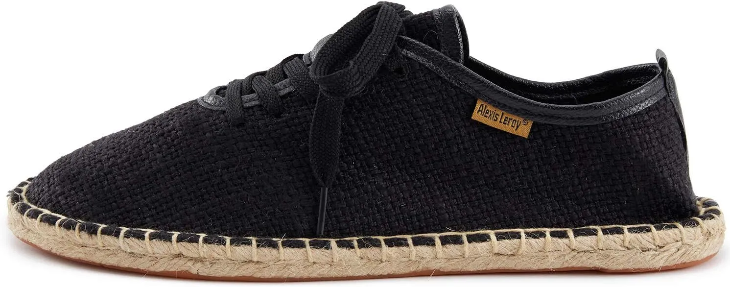 Alexis Leroy Men's Lace Up Canvas Flat Espadrilles