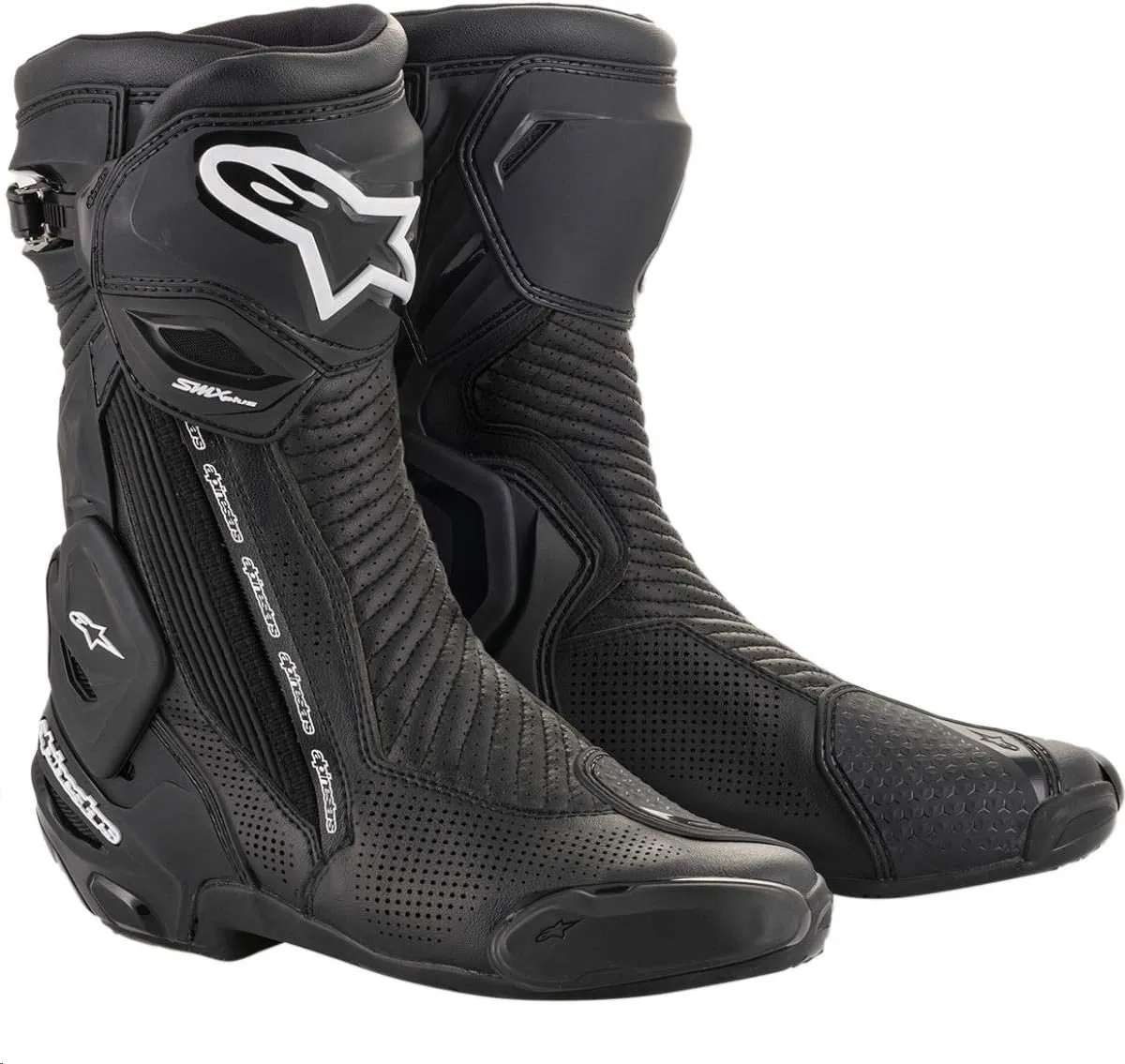 Alpinestars SMX Plus v2 Vented Motorcycle Boots, High Speed Protection(40) (BLACK)