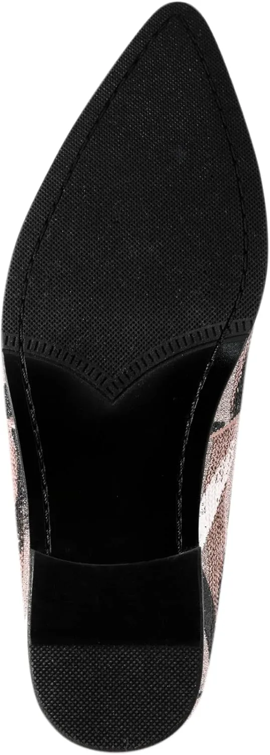 Amali Sparkling Smoking Slipper with Metal Tip - Men's Dress Shoes - Party Loafers for Men - Metallic Loafers for Men - Mens Disco Shoes - Designer Shoes