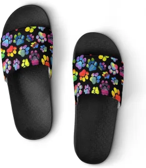 Animal Paws Dog Cat Slides Men Home Sandal Women Non Slip Bathroom Open Toe Shoe Casual Footwear Flat Slide Sandals