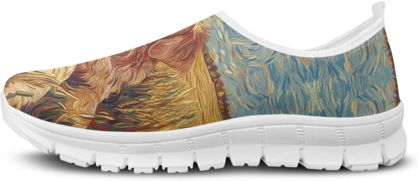 Animals Sneakers for Women Slip On Casual Breathable Lightweight Low Top Running Sneakers for Womens US 5.5-11.5