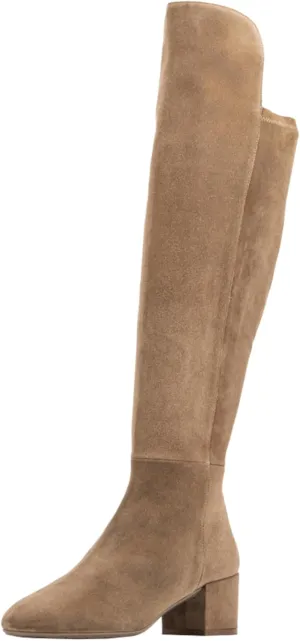 Aquatalia Women's Jasmina Boots, suede upper, fabric lining, round toe, rubber outsole.