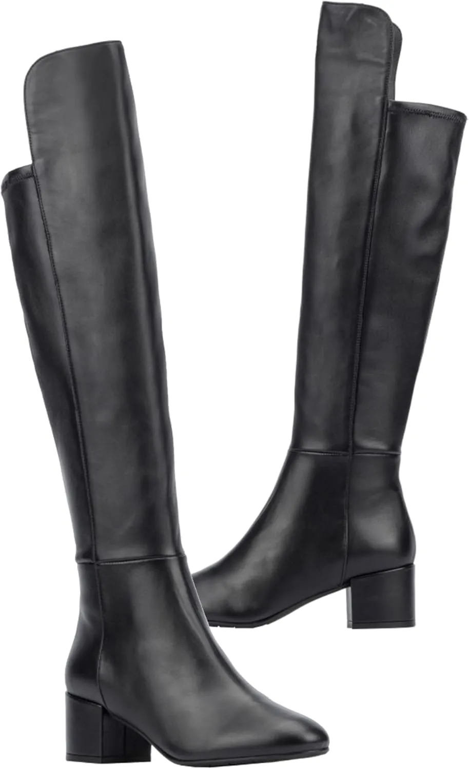 Aquatalia Women's Lizetta Boots, leather upper, fabric lining, round toe, rubber outsole.