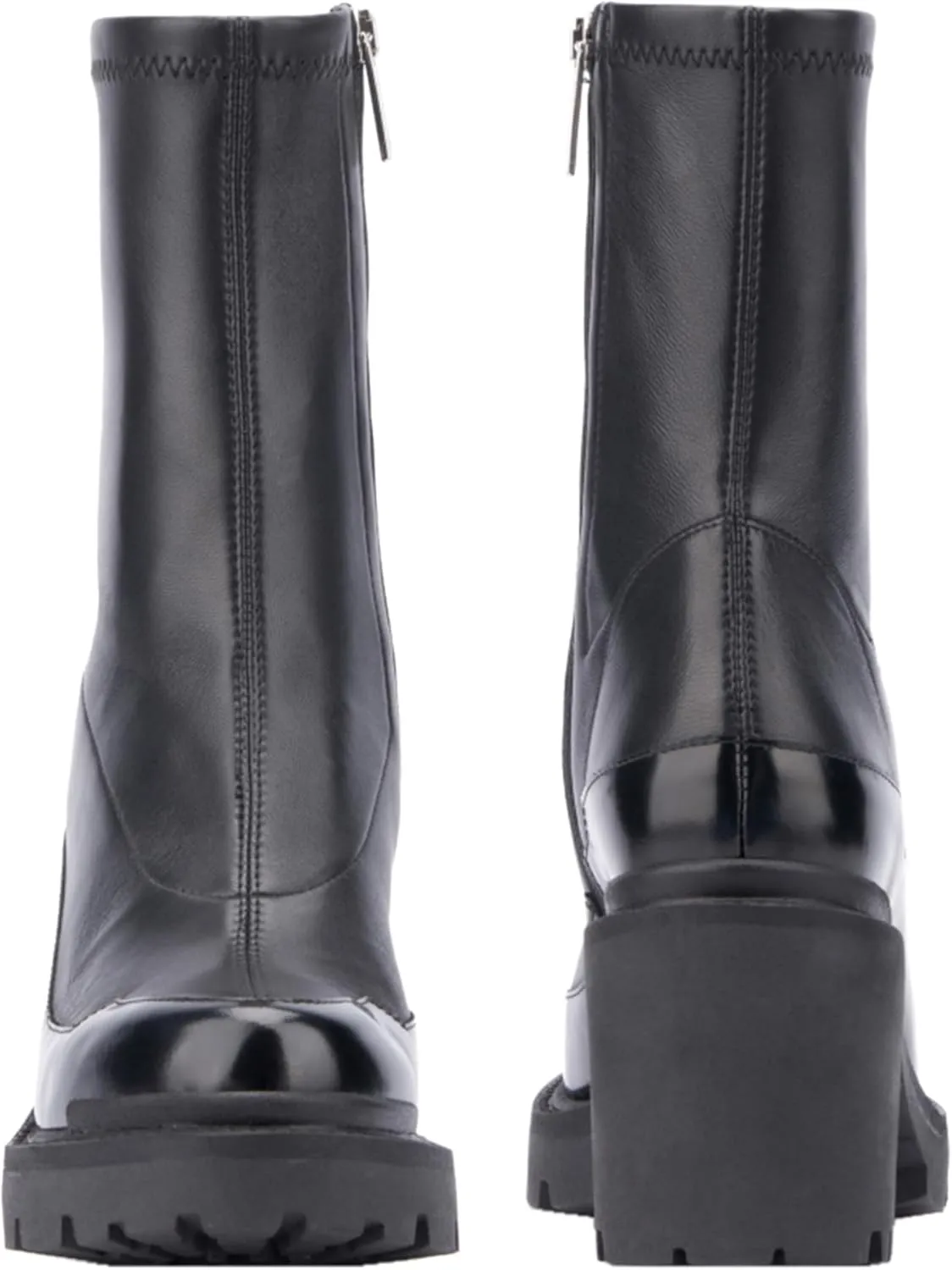 Aquatalia Women's Vanna Booties, leather upper, unlined lining, round toe, rubber outsole.