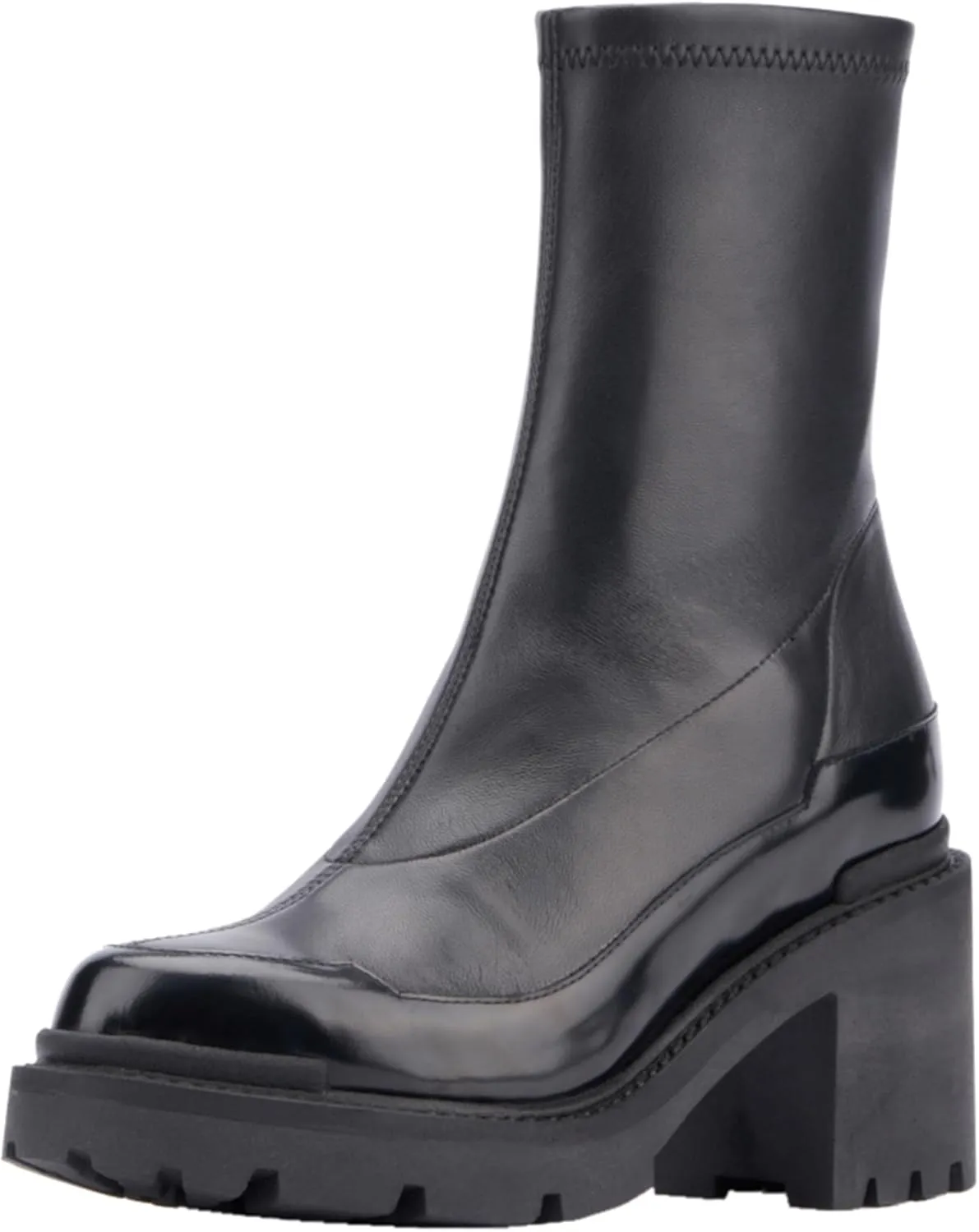Aquatalia Women's Vanna Booties, leather upper, unlined lining, round toe, rubber outsole.