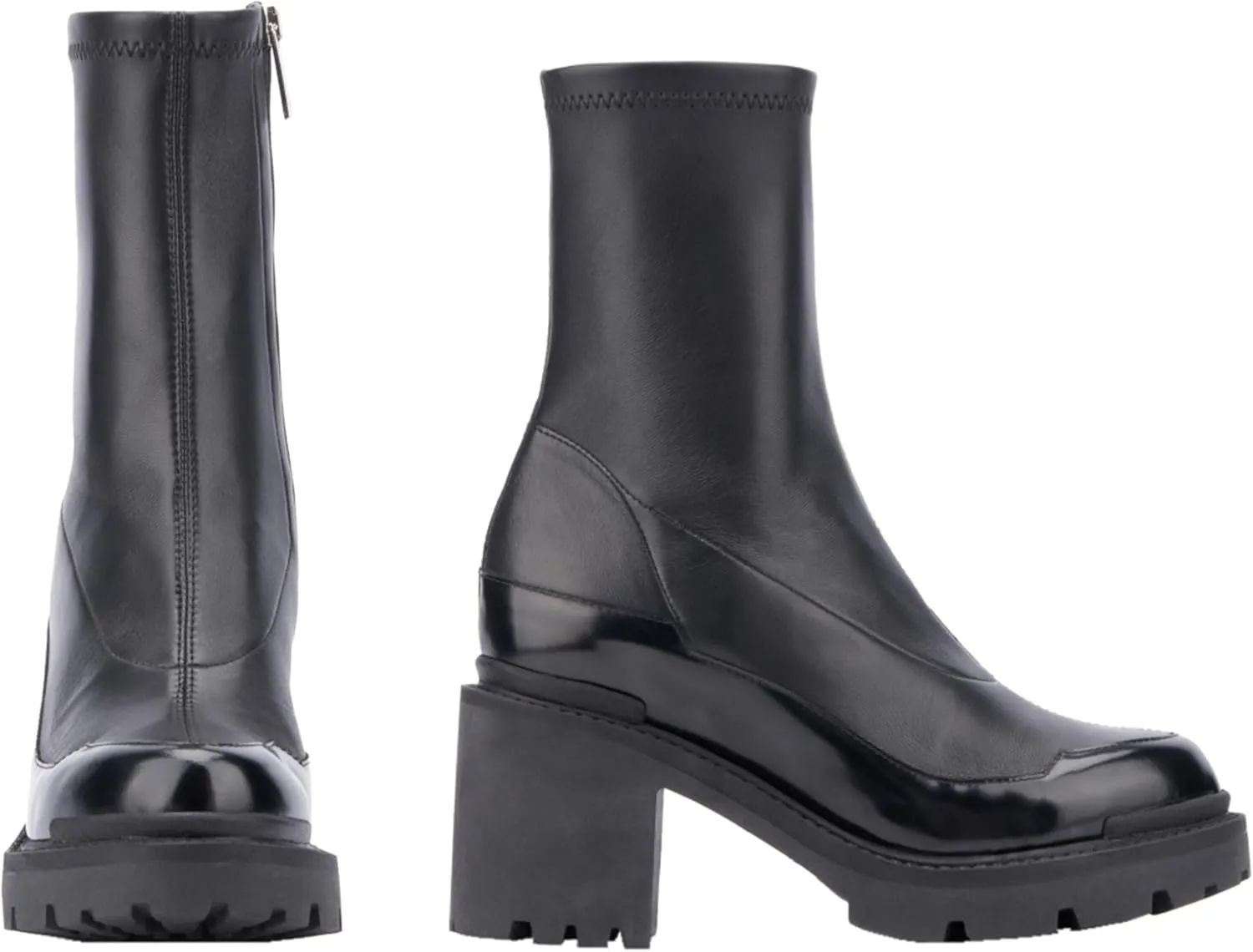 Aquatalia Women's Vanna Booties, leather upper, unlined lining, round toe, rubber outsole.