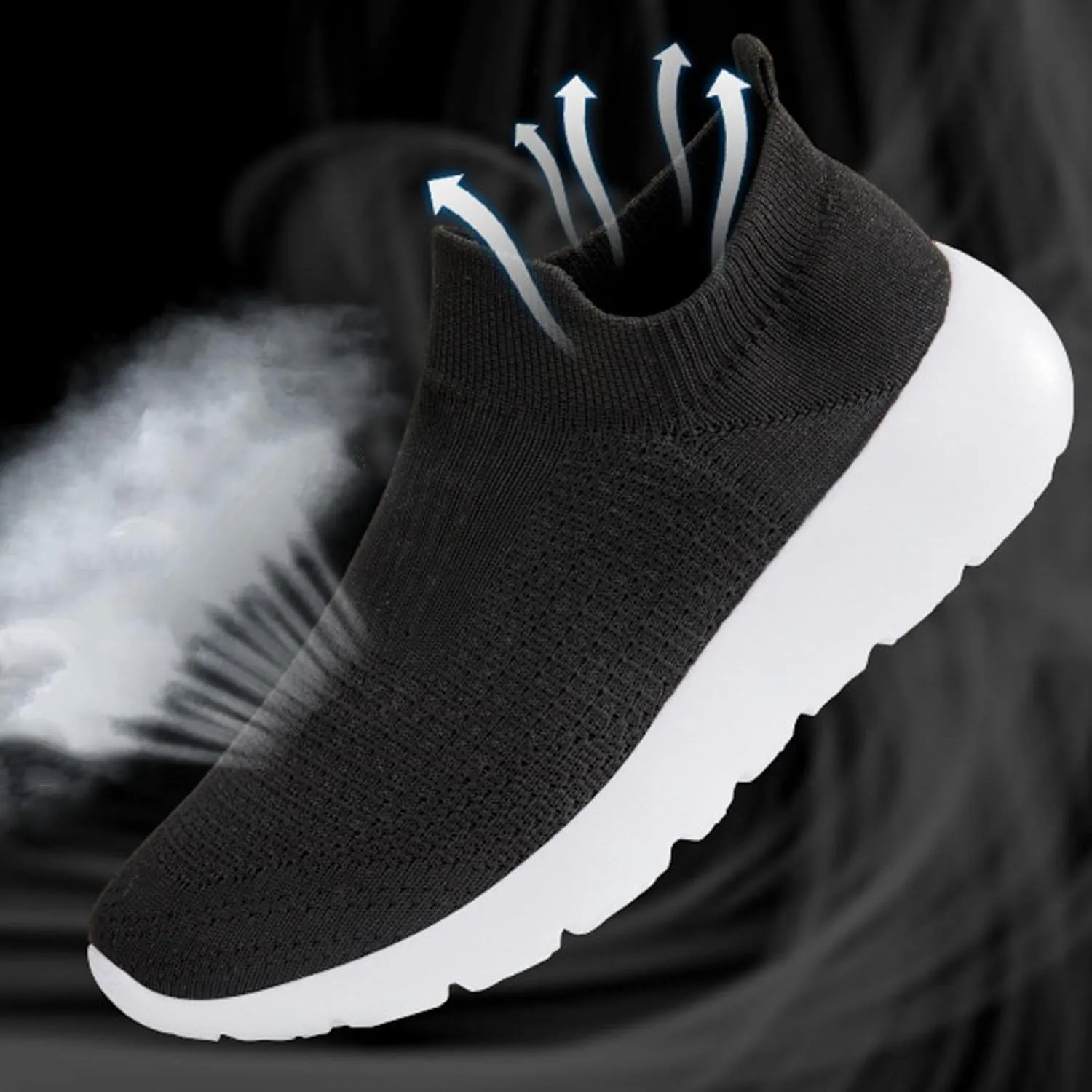 Arch Support Non Slip Minimalist Shoes for Men Outdoor Athletic Slip-On Hiking Shoe Casual Elderly Lace Up Shoes