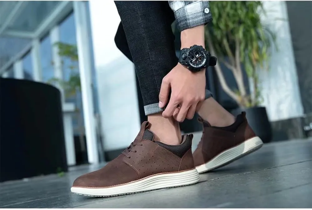 Arkbird Leather Loafers, Casual Slip-On Sneaker Shoes for Men