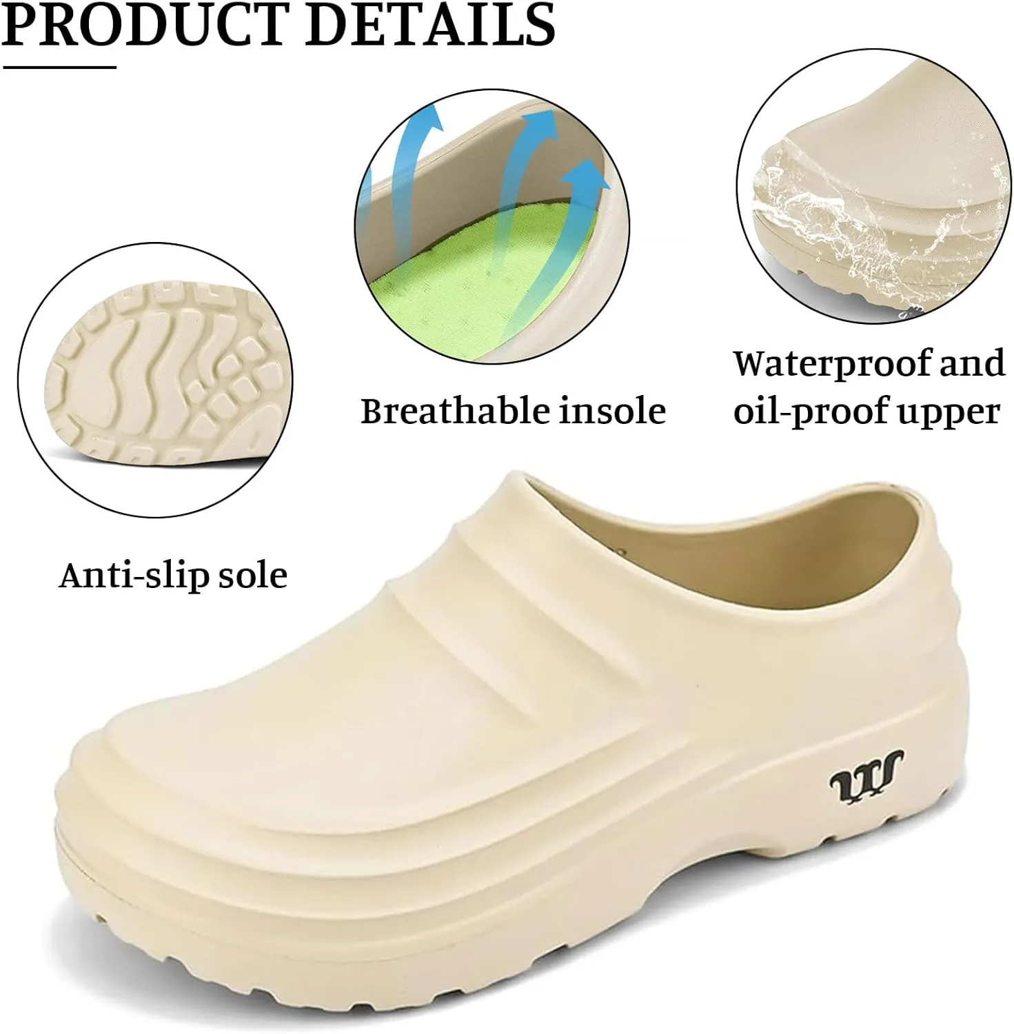 Armadillo Shoes Chef Womens Unisex Slip Resistant Waterproof Oil Resistant Clogs Ideal Work Shoes for Kitchens Closed Toe Comfy Lightweight Sandals
