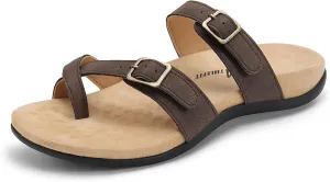 Athlefit Orthopedic Sandals for Women with Arch Support Adjustable Comfort Walking Orthotic Flip Flops