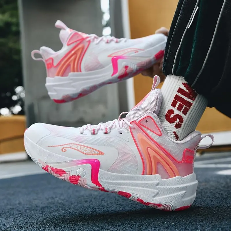 Basketball Shoes for Women and Men, Comfortable Non Slip Sports Outdoor Casual High Top Fashion Sneakers