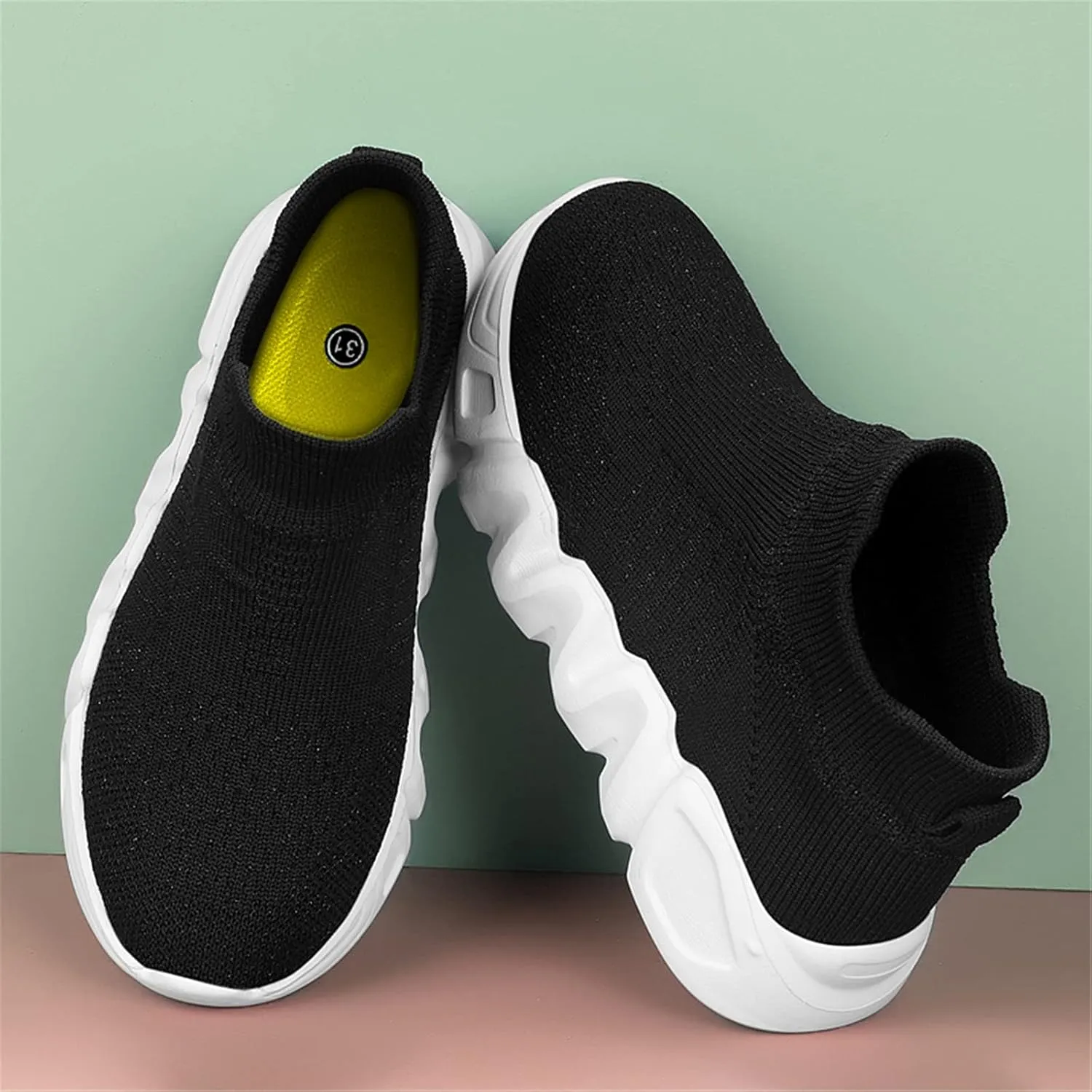 BAXINIER Boys Girls Sneakers Lightweight Kids Athletic Slip-on Tennis Running Walking Shoes