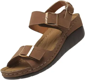 BBPM Womens Hiking Summer Sandals Orthopedic Shoes Comfort Elastic Slip-on Light Weight Slingback Casual Walking Sandals Women's Arch Support Sandals