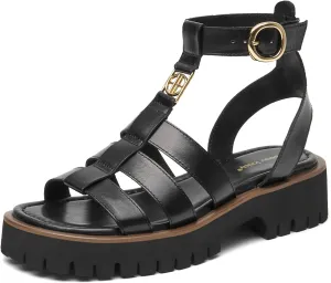 BEAU TODAY Women's Platform Fisherman Sandals, Chunky Gladiator Sandals for Women, Casual Open Toe Lightweight leather Sandals, Fashion Comfortable Dressy Sandals with Ankle Buckle
