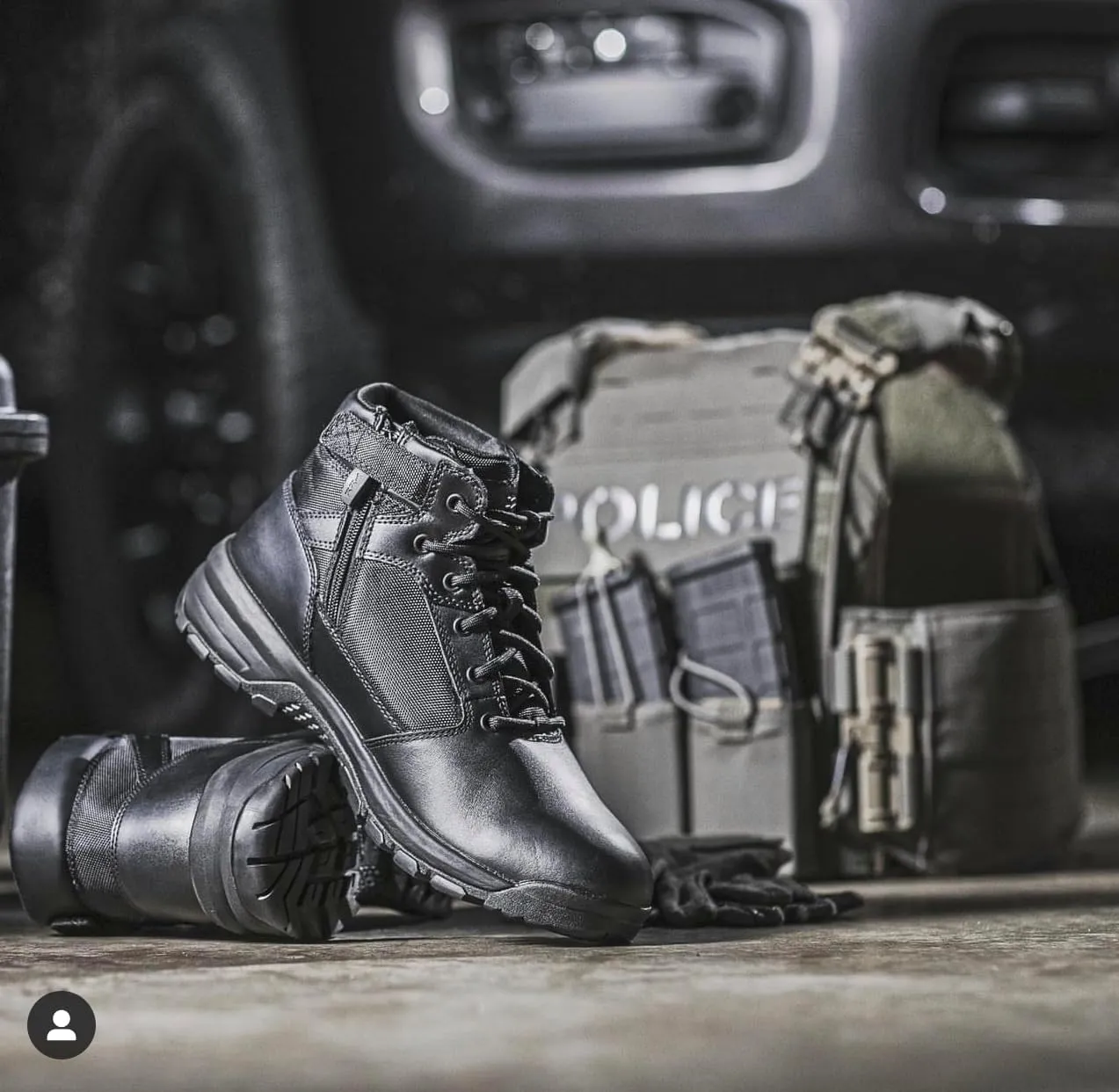 Belleville Spear Point BV915Z 5” Lightweight Black Tactical Boots for Men with Zipper - Designed for Police, EMS, and Security Personnel with Zone Traction Rubber Outsole