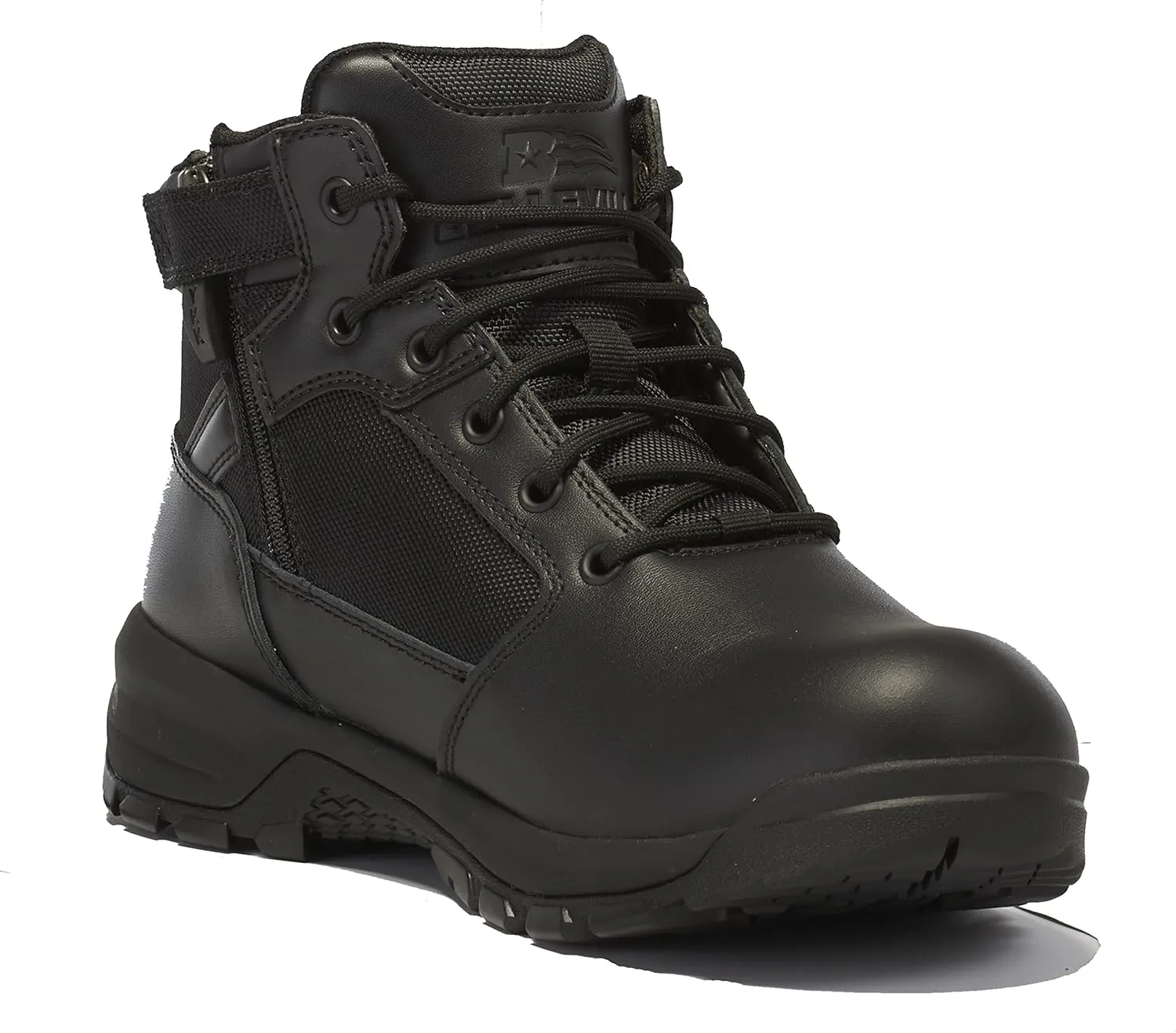 Belleville Spear Point BV915Z 5” Lightweight Black Tactical Boots for Men with Zipper - Designed for Police, EMS, and Security Personnel with Zone Traction Rubber Outsole