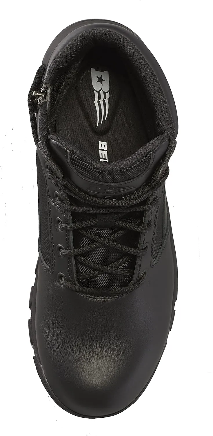 Belleville Spear Point BV915Z 5” Lightweight Black Tactical Boots for Men with Zipper - Designed for Police, EMS, and Security Personnel with Zone Traction Rubber Outsole