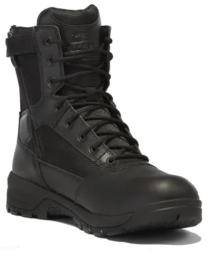 Belleville Spear Point BV918Z 8” Lightweight Black Tactical Boots for Men with Zipper - Designed for Police, EMS, and Security Personnel with Zone Traction Rubber Outsole