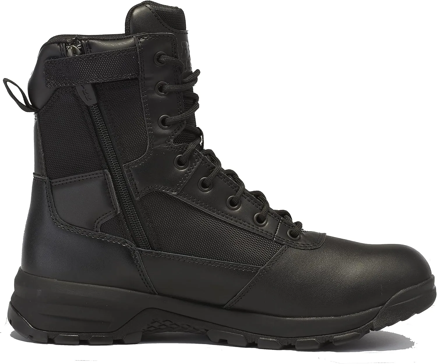 Belleville Spear Point BV918Z 8” Lightweight Black Tactical Boots for Men with Zipper - Designed for Police, EMS, and Security Personnel with Zone Traction Rubber Outsole
