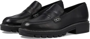 Bernardo Chandler - Shoes for Women - Antique Calf Upper - Leather Lining and Insole - Penny Strap on Vamp Black 9.5 M