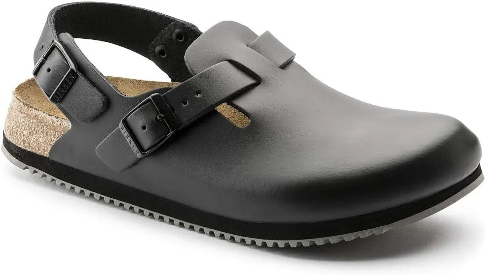 Birkenstock Tokyo/Clogs Leather - Super Sole Black