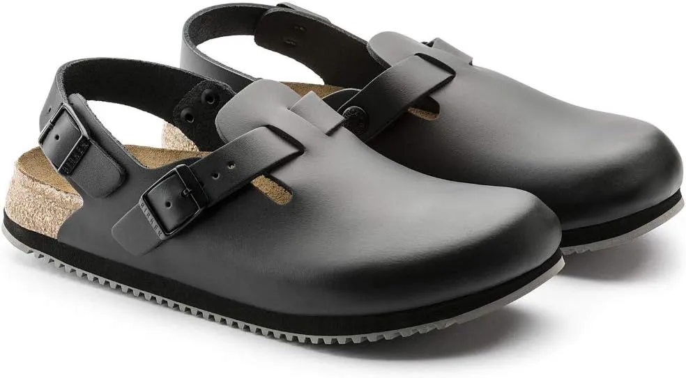 Birkenstock Tokyo/Clogs Leather - Super Sole Black