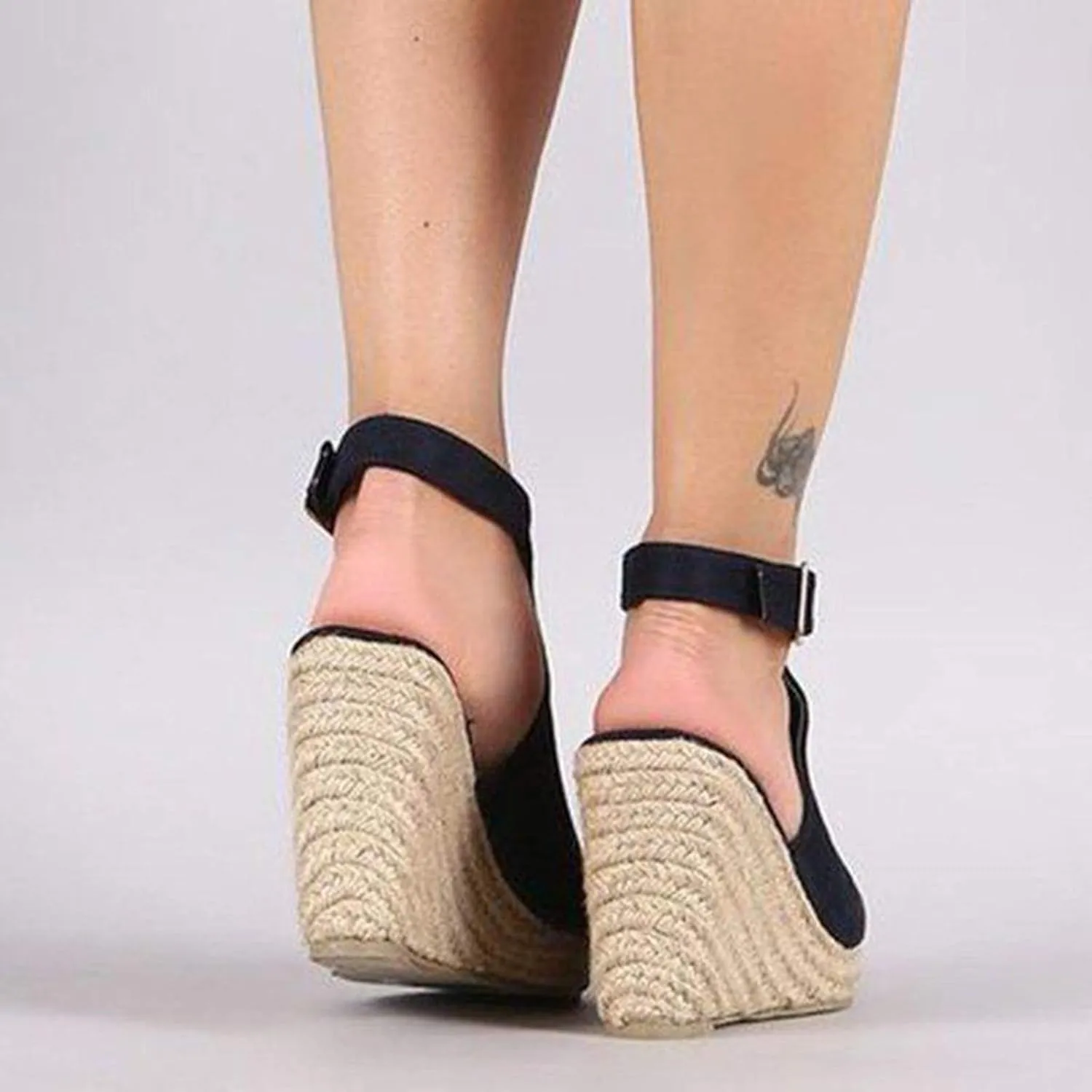 Black Sandals Women Dressy,Womens High Retro Sandals Open Toe Lace Up Platform Heels Shoes Wedges Sandals