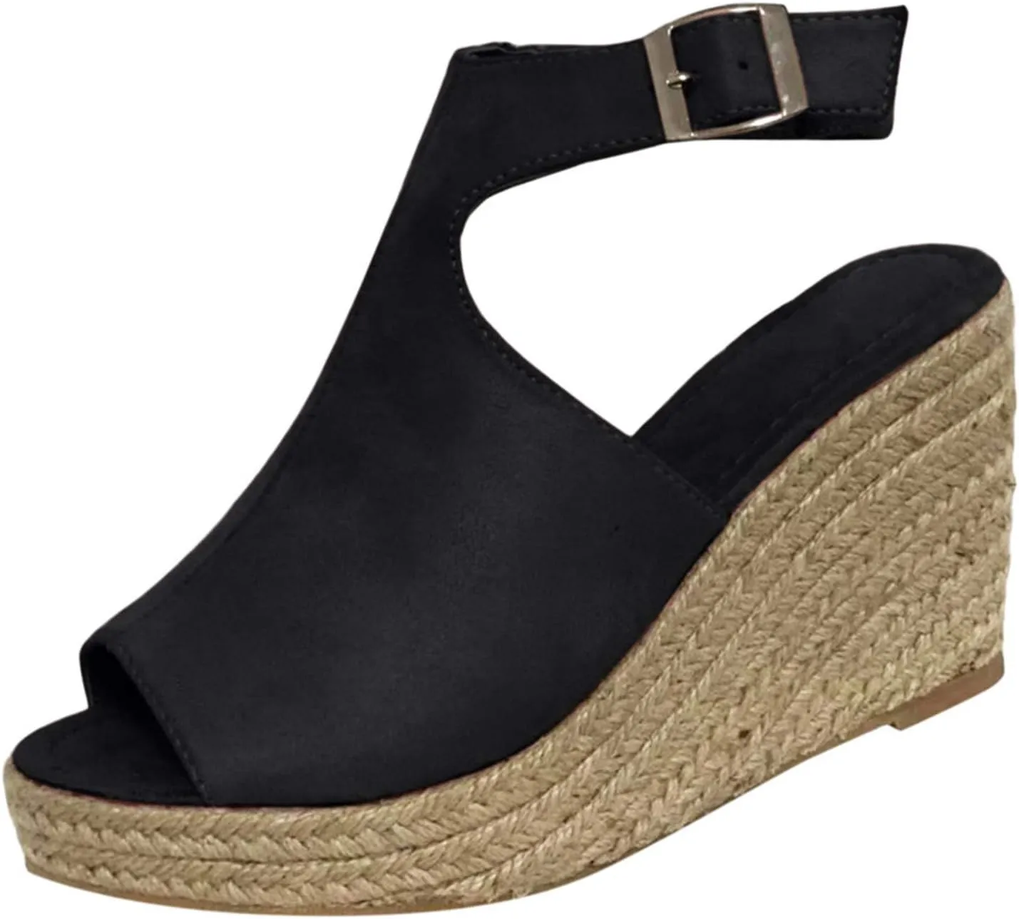 Black Sandals Women Dressy,Womens High Retro Sandals Open Toe Lace Up Platform Heels Shoes Wedges Sandals