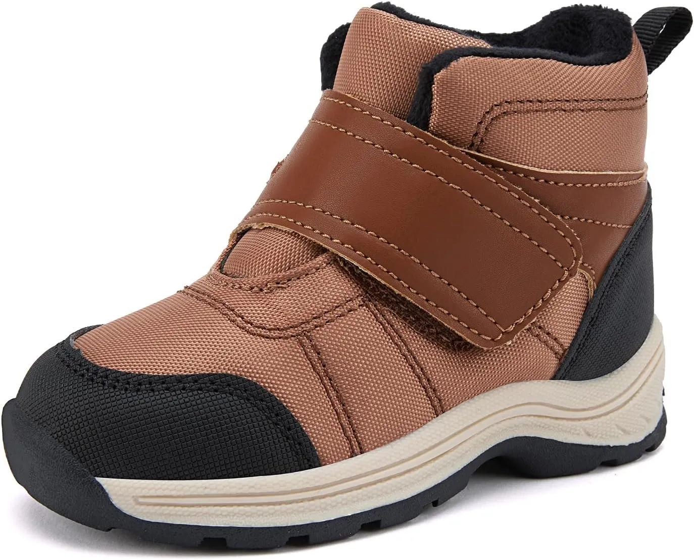 BMCiTYBM Toddler Winter Hikking Boots Boys Girls Waterproof Snow Shoes Nonslip Lightweight High Top Outdoor Sneakers for Cold Weather