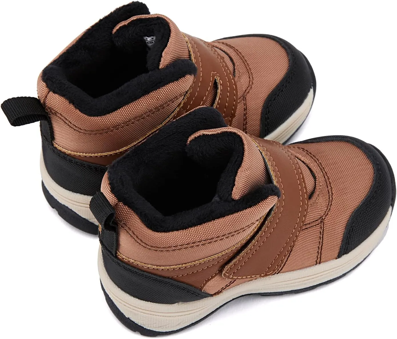 BMCiTYBM Toddler Winter Hikking Boots Boys Girls Waterproof Snow Shoes Nonslip Lightweight High Top Outdoor Sneakers for Cold Weather
