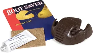 Boot Saver Toe Guards - 1 Pair (Brown) - Men's Work Boot Toe Protectors - Size 6-14 M US - Rubber - Solid - Adults