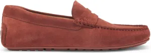 BOSS Mens Noel Mocc Portuguese-Crafted Moccasin Loafers in Suede with Penny Trim Size