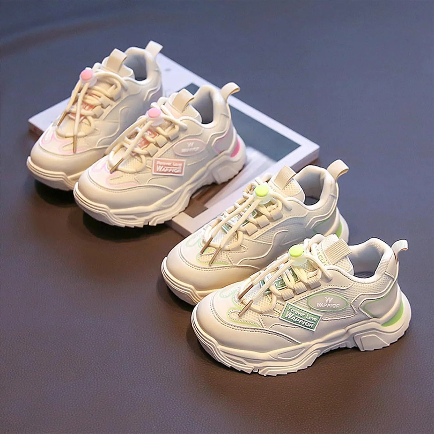 Boys Girls Sneakers Kids Tennis Shoes Lightweight Breathable Mesh Walking Running Shoe for Toddler/Little Kid/Big Kid