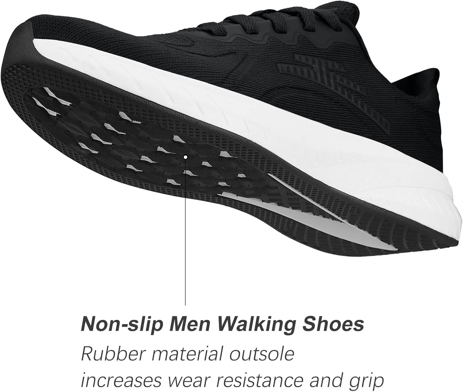Breathable Running Shoes for Men Anti-Slip Mens Athletic Shoes Lightweight Mens Slip-On Walking Sneakers for Gym Jogging Sports and Workout