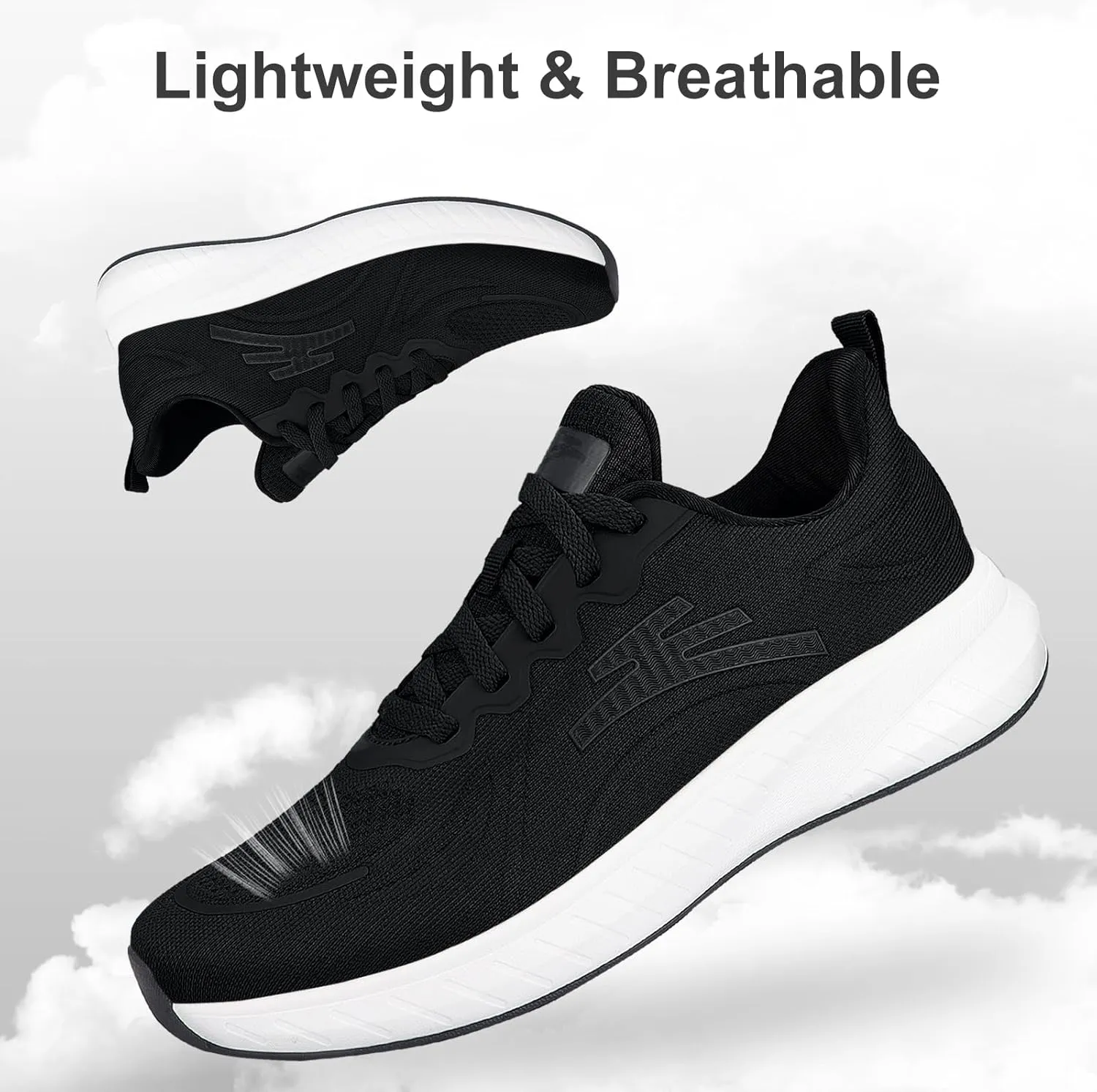 Breathable Running Shoes for Men Anti-Slip Mens Athletic Shoes Lightweight Mens Slip-On Walking Sneakers for Gym Jogging Sports and Workout