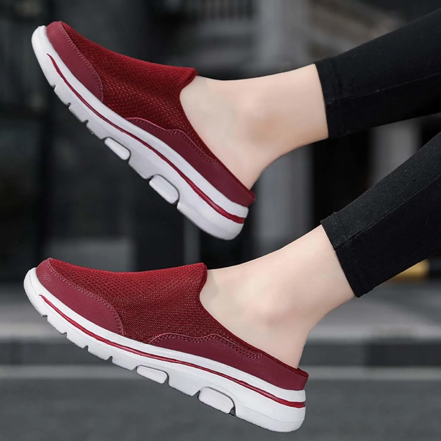 Breathable Slip on Shoes for Men Breathable Casual Comfortable Walking Sneaker Outdoor Non Slip Jogging Sneakers