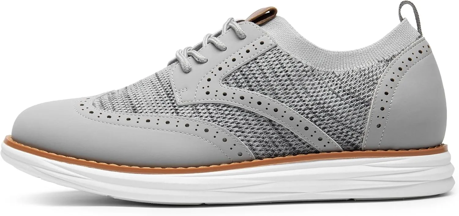 Bruno Marc Men's KnitFlex SmartCraft Mesh Oxfords Sneakers Casual Dress Lace-Up Lightweight Walking Shoes