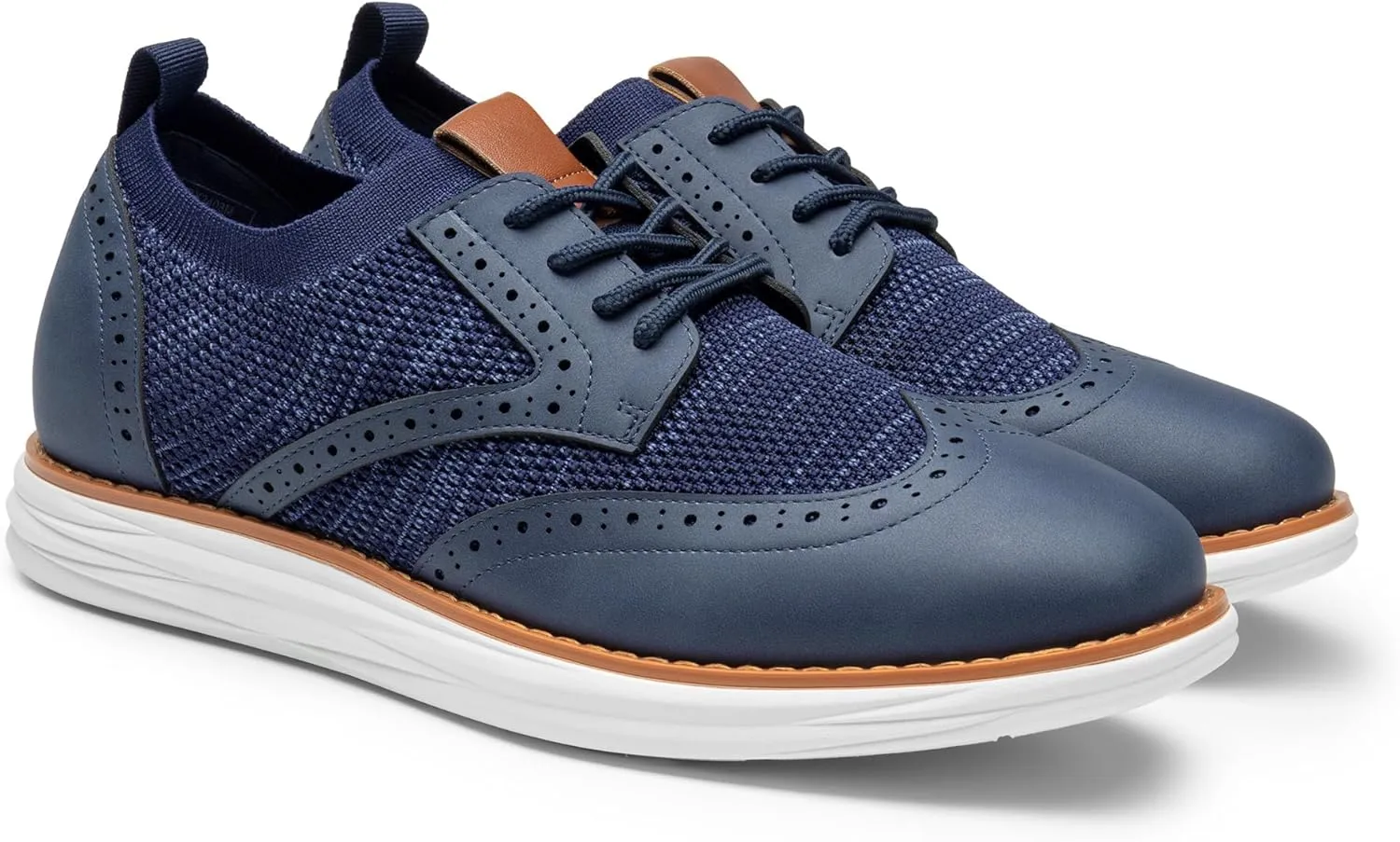 Bruno Marc Men's KnitFlex SmartCraft Mesh Oxfords Sneakers Casual Dress Lace-Up Lightweight Walking Shoes
