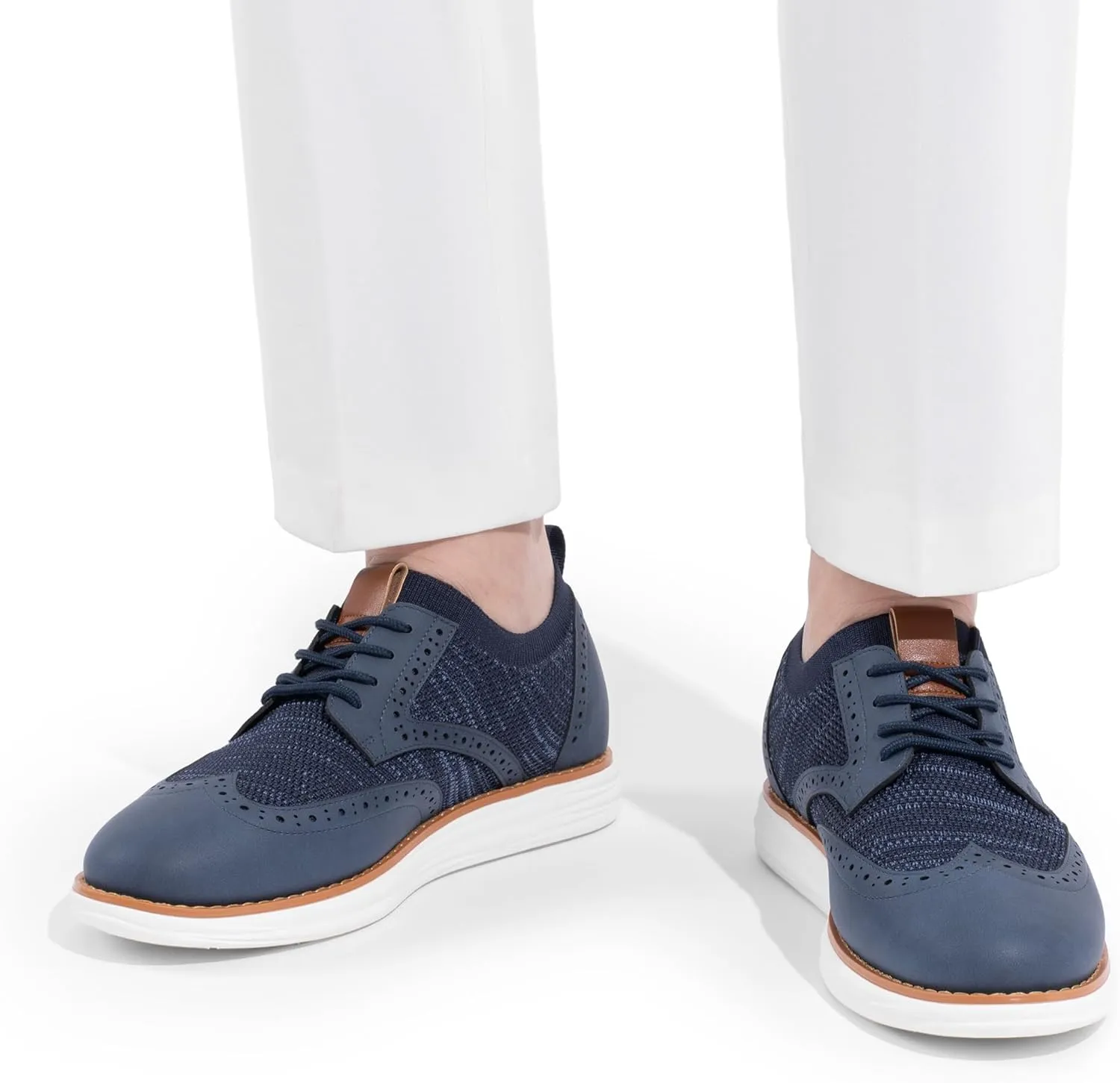 Bruno Marc Men's KnitFlex SmartCraft Mesh Oxfords Sneakers Casual Dress Lace-Up Lightweight Walking Shoes