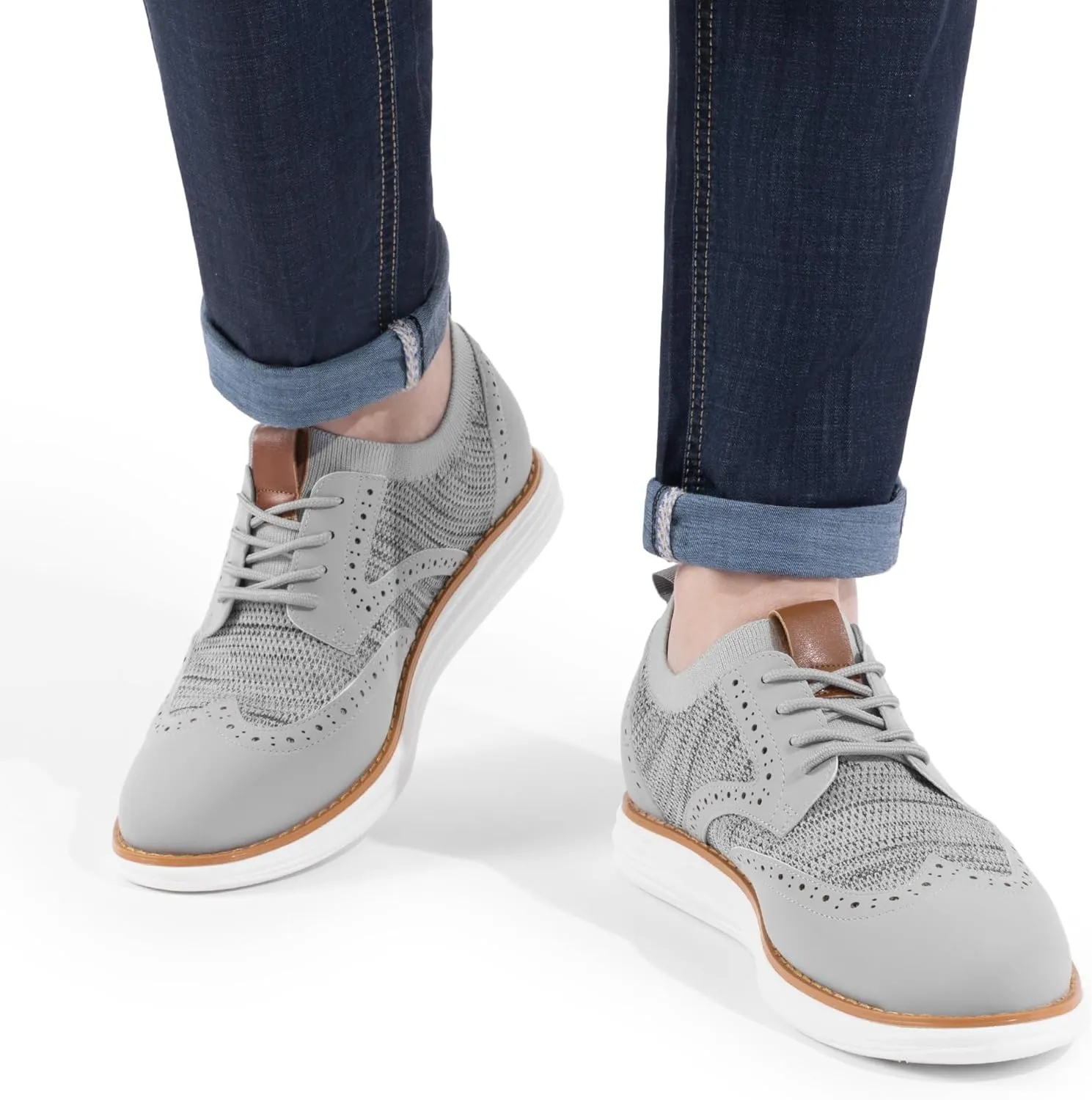 Bruno Marc Men's KnitFlex SmartCraft Mesh Oxfords Sneakers Casual Dress Lace-Up Lightweight Walking Shoes