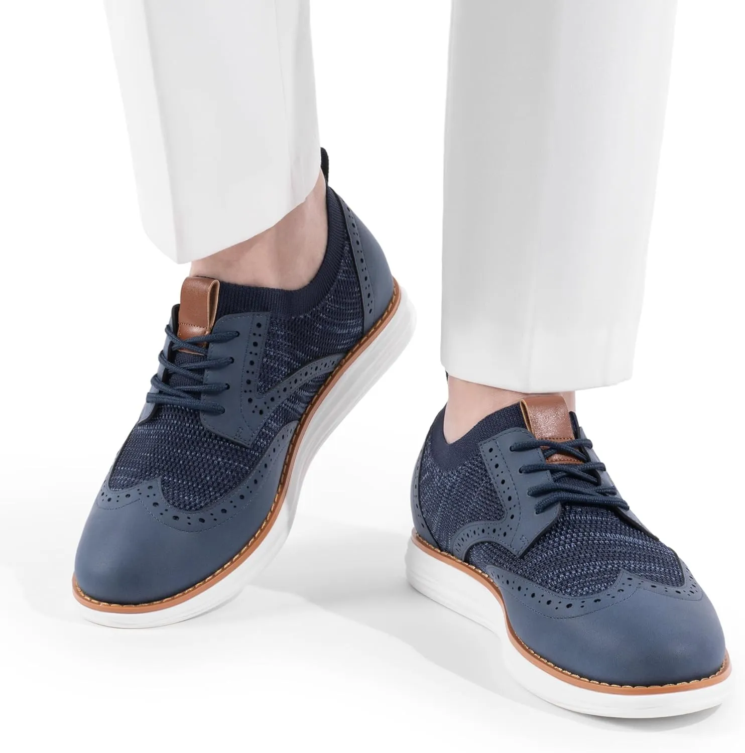 Bruno Marc Men's KnitFlex SmartCraft Mesh Oxfords Sneakers Casual Dress Lace-Up Lightweight Walking Shoes