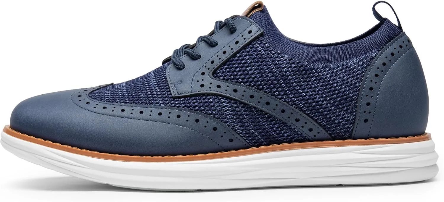 Bruno Marc Men's KnitFlex SmartCraft Mesh Oxfords Sneakers Casual Dress Lace-Up Lightweight Walking Shoes