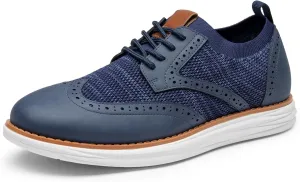 Bruno Marc Men's KnitFlex SmartCraft Mesh Oxfords Sneakers Casual Dress Lace-Up Lightweight Walking Shoes